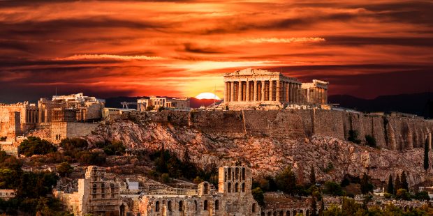 Sunset over the Acropolis