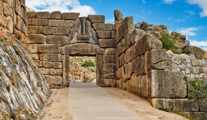 The,Road,To,Lion,Gate,(1.240,B.c.),Mycenae,,Greece
