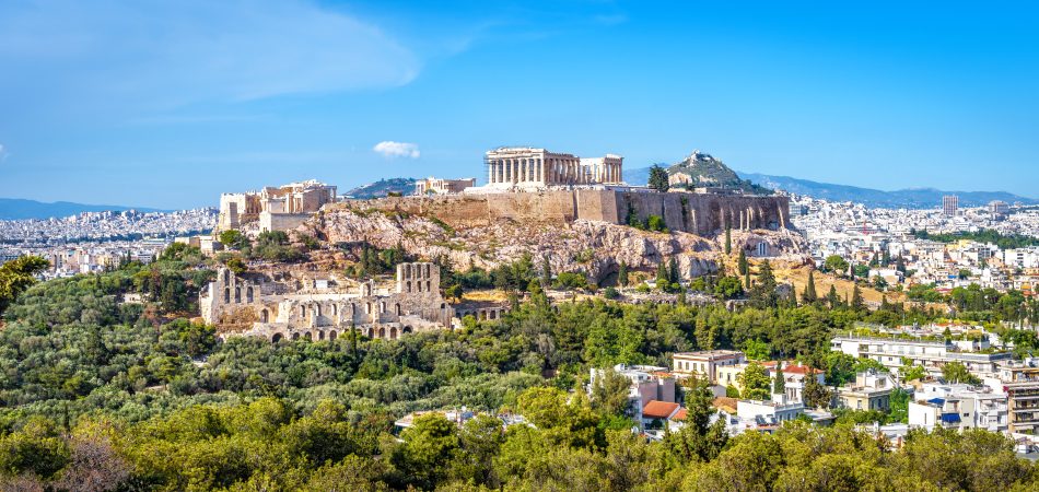 Panorama,Of,Athens,And,Acropolis,Hill,,Greece.,Old,Acropolis,Is