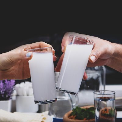 Turkish,And,Greek,Traditional,Dinning,Table,With,Special,Alcohol,Drink