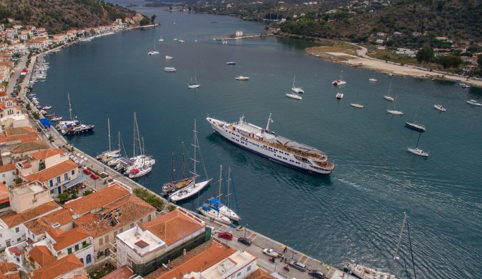 Cruise ship Cosmos for one day cruise Athens Greece
