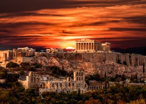 Sunset over the Acropolis
