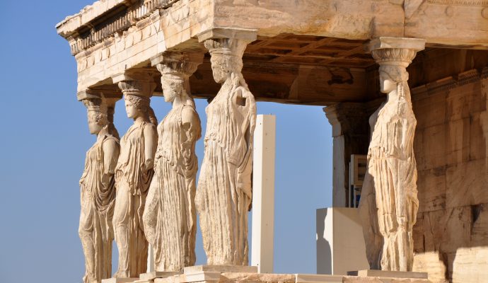 Figures-of-the-Caryatid-Porch-of-the-Erechtheion-on-the-Acropolis-at-Athens