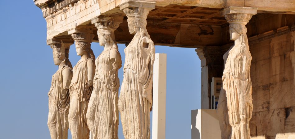 Figures-of-the-Caryatid-Porch-of-the-Erechtheion-on-the-Acropolis-at-Athens