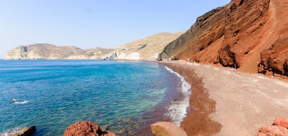 The,Red,Beach,In,Santorini,Island,(near,Akrotiri),,Greece