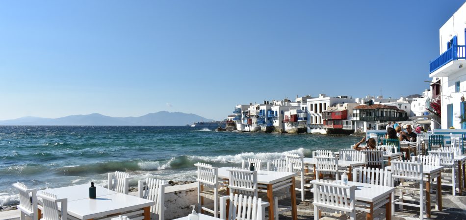 Mykonos, Greece waterfront, In Little Venice.