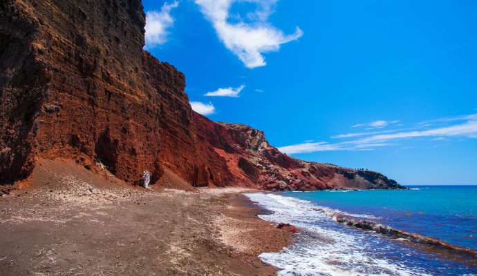 Red Beach In Santorini Greece