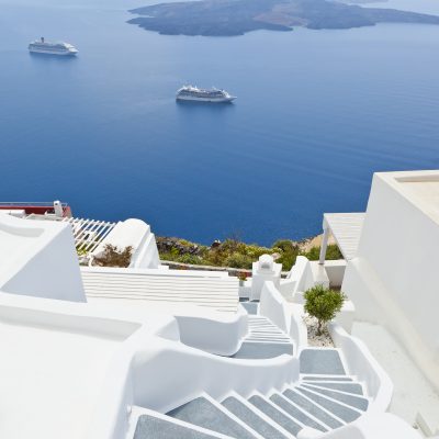An image of Santorini island of Greece.