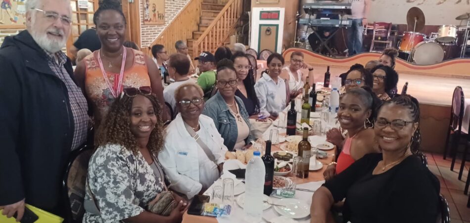 Antonis Seretis with our group from USA at the tavena Neos Rgas.