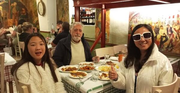 Antonis Enya Lucy for dinner 4 april 2024