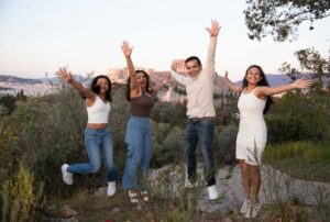 Fmily Patel form US in Acropolis Athens