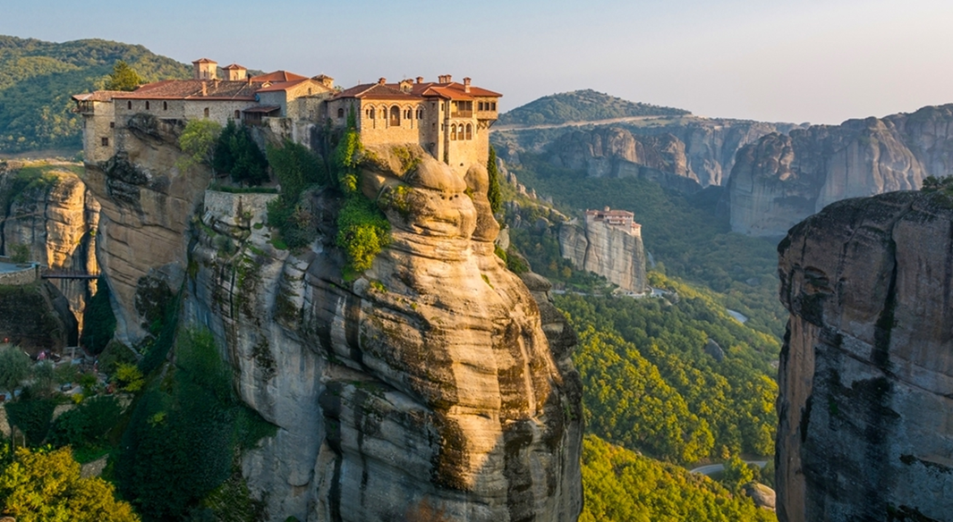 Meteora monasteries Greece cliff monastery landscape Kalambaka UNESCO
